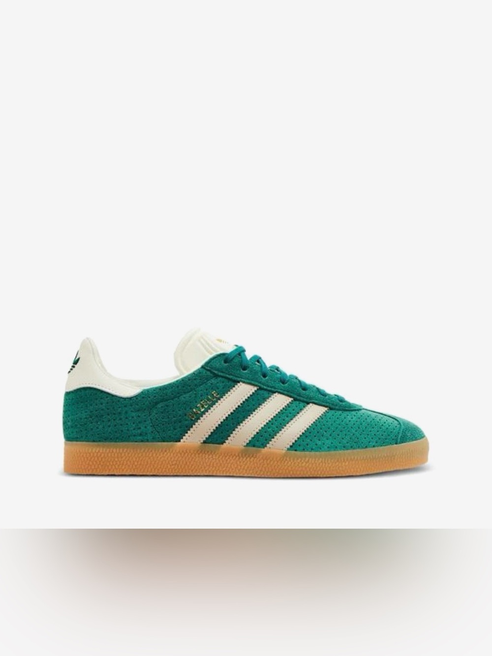 Adidas Gazelle Suede Sneaker- in Green & Cream with Gum Sole size:6